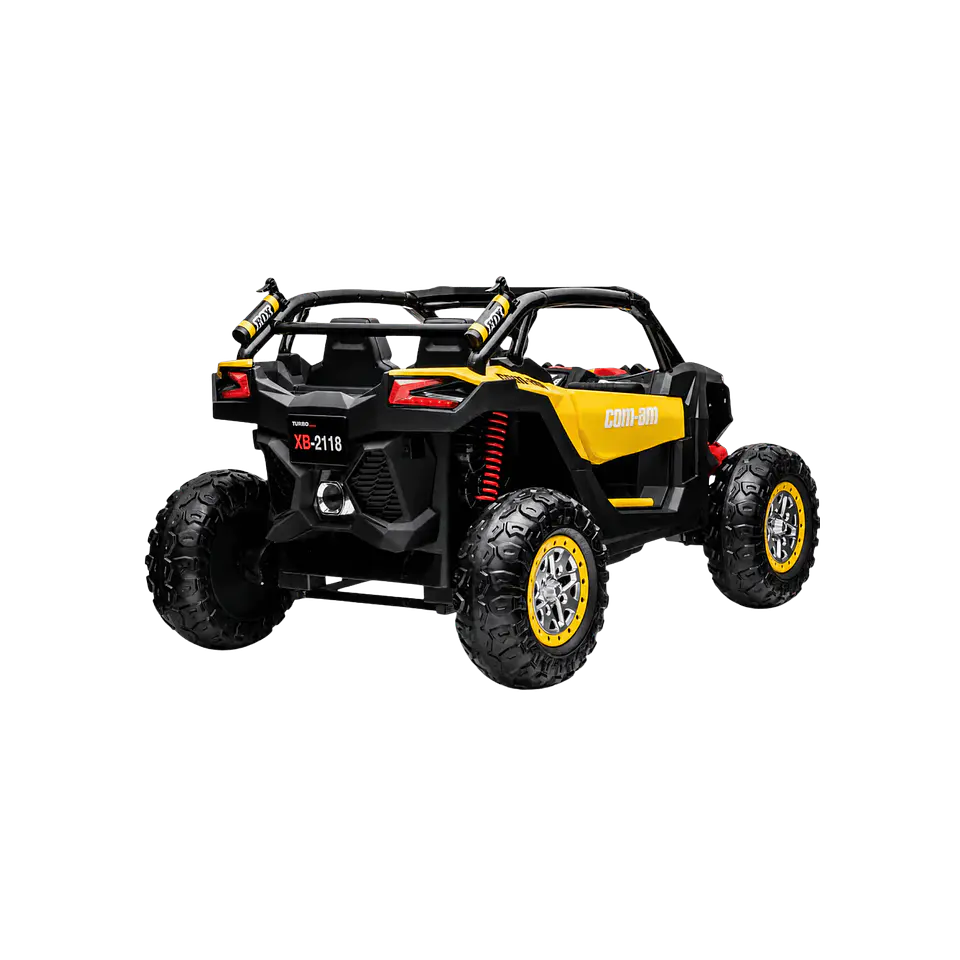 BUGGY EXTREME 24v 4X4 Dourado c/ RODAS DE BORRACHA E ASSENTO EM PELE 4