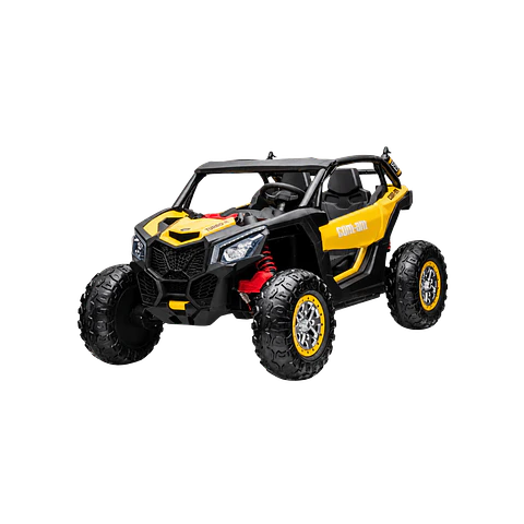 BUGGY EXTREME 24v 4X4 Dourado c/ RODAS DE BORRACHA E ASSENTO EM PELE