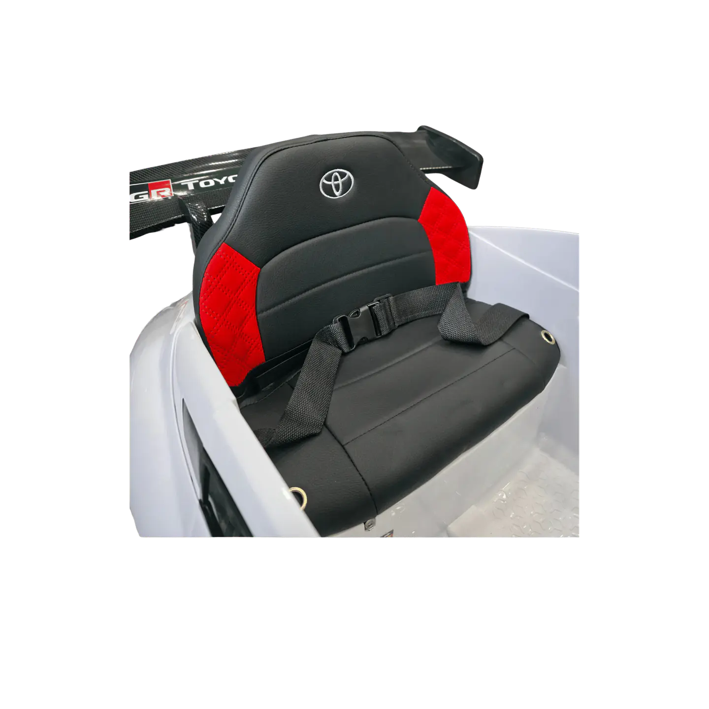 TOYOTA GR SUPRA GT4 12v Branco c/RODAS DE BORRACHA E ASSENTO EM PELE 7