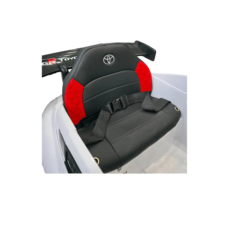 TOYOTA GR SUPRA GT4 12v Branco c/RODAS DE BORRACHA E ASSENTO EM PELE 7