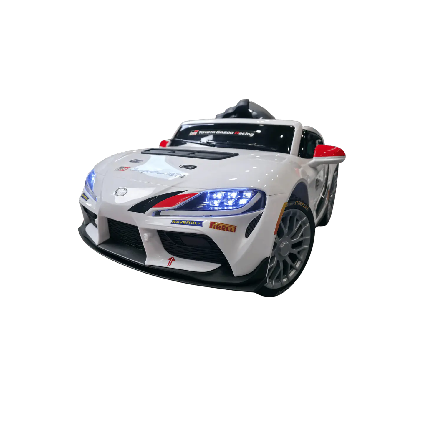 TOYOTA GR SUPRA GT4 12v Branco c/RODAS DE BORRACHA E ASSENTO EM PELE 2