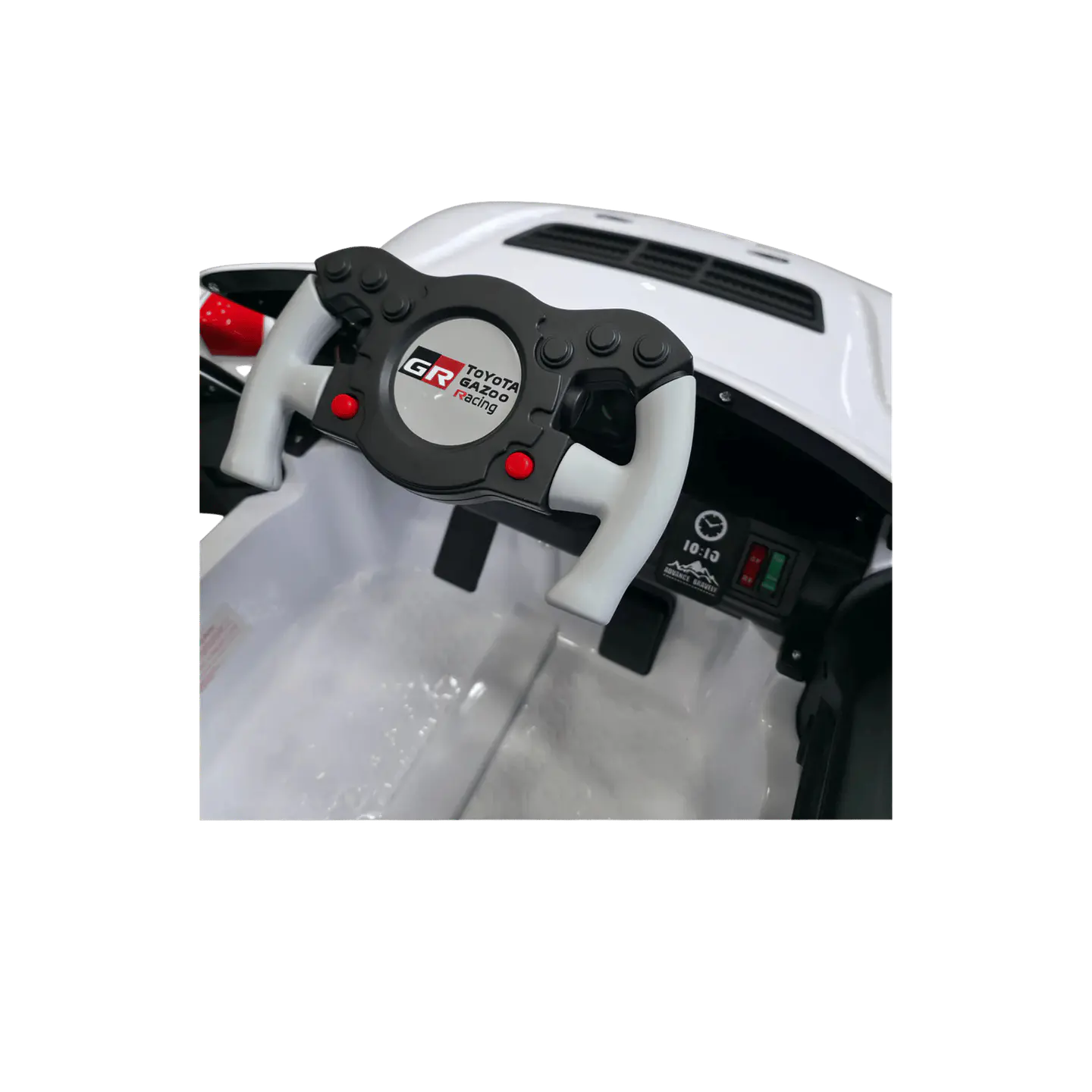 TOYOTA GR SUPRA GT4 12v Branco c/RODAS DE BORRACHA E ASSENTO EM PELE 6