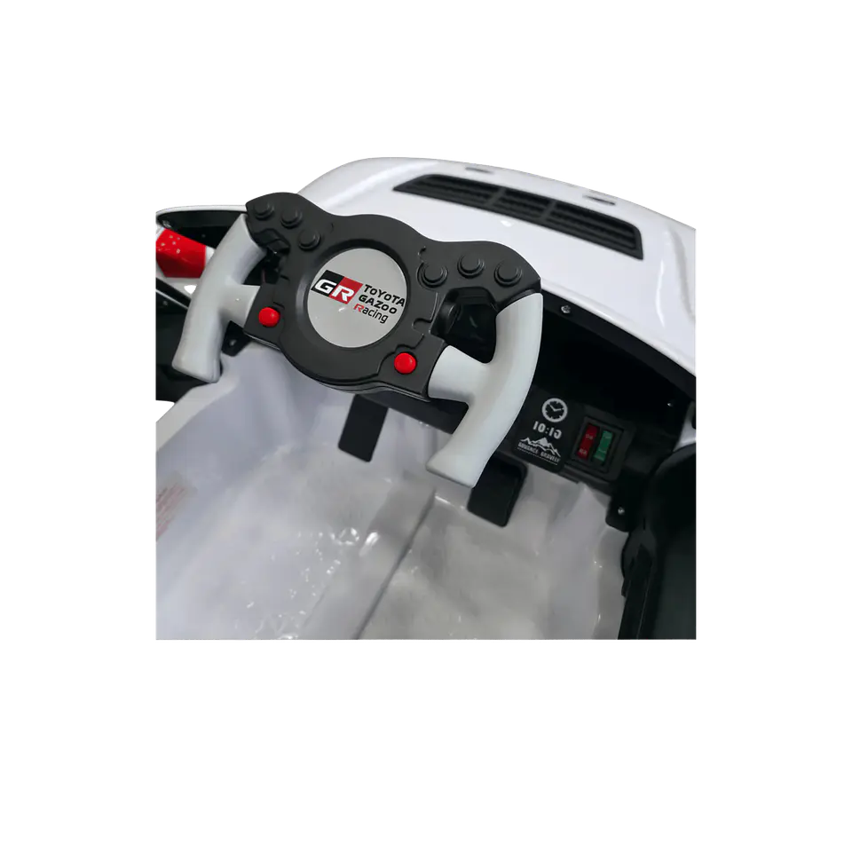 TOYOTA GR SUPRA GT4 12v Branco c/RODAS DE BORRACHA E ASSENTO EM PELE 6