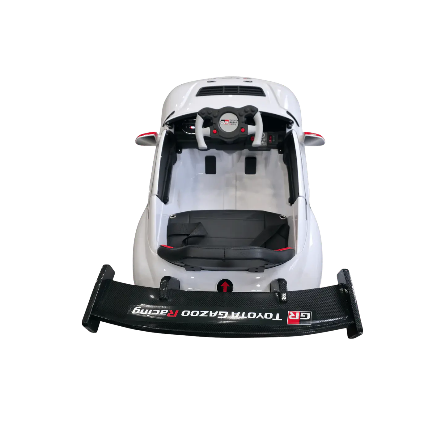 TOYOTA GR SUPRA GT4 12v Branco c/RODAS DE BORRACHA E ASSENTO EM PELE 8
