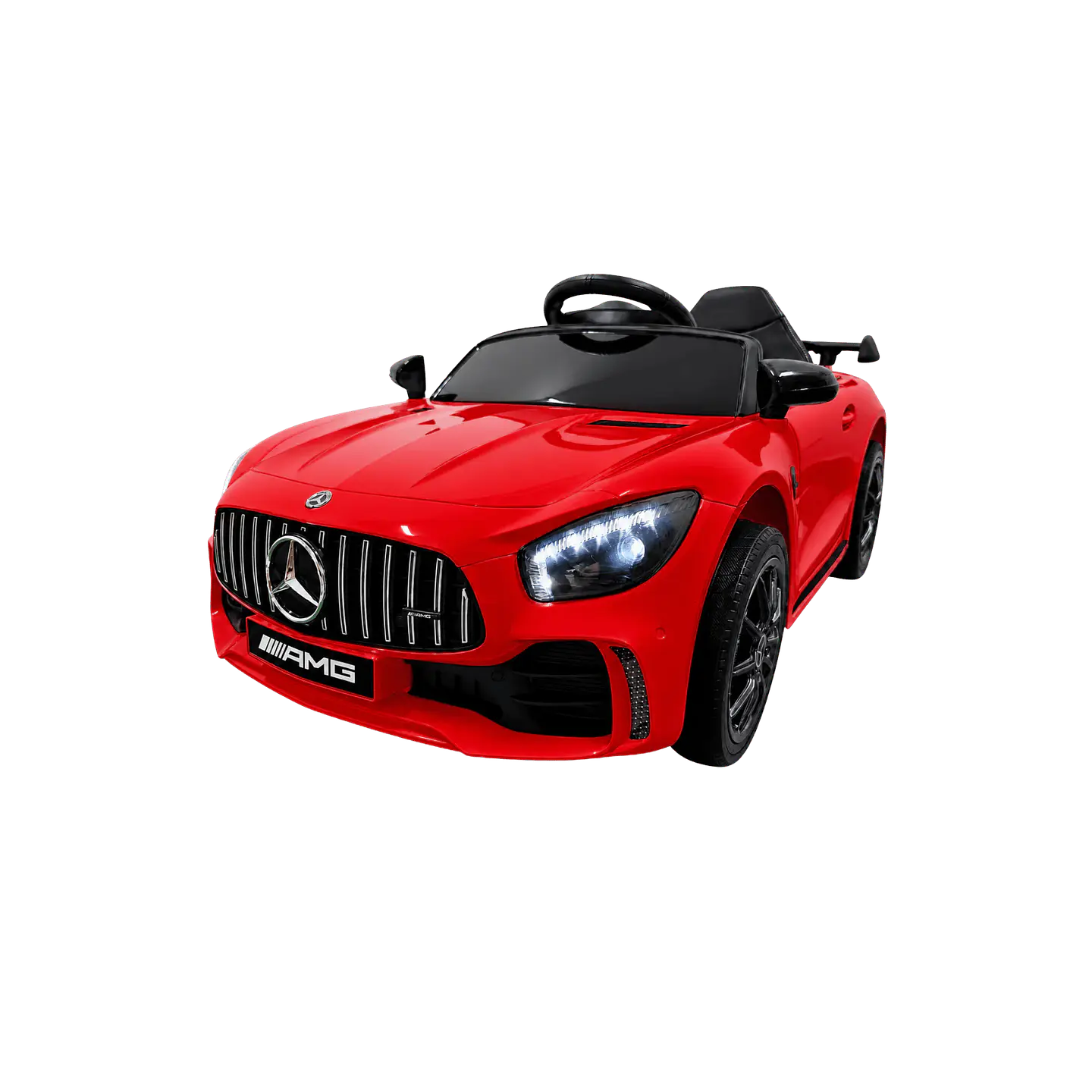 MERCEDES GTR 12v BATERIA DE LITIO Vermelho c/ RODAS DE BORRACHA E ASSENTO EM PELE 18