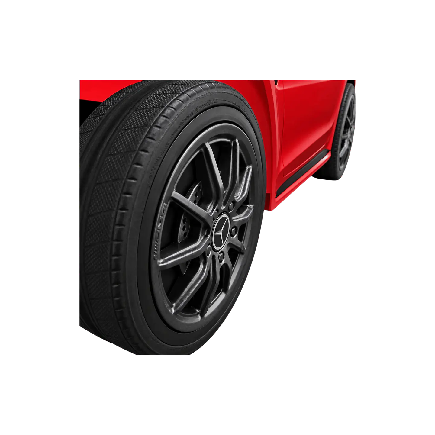 MERCEDES GTR 12v BATERIA DE LITIO Vermelho c/ RODAS DE BORRACHA E ASSENTO EM PELE 24