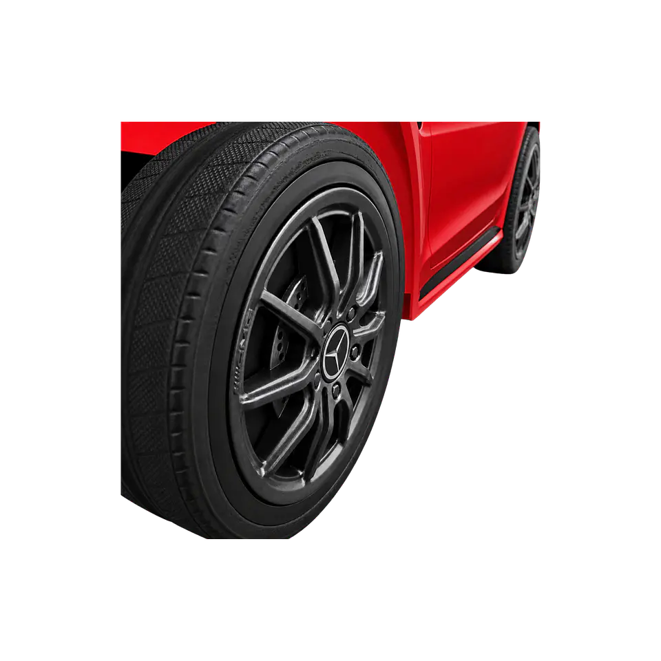 MERCEDES GTR 12v BATERIA DE LITIO Vermelho c/ RODAS DE BORRACHA E ASSENTO EM PELE 24