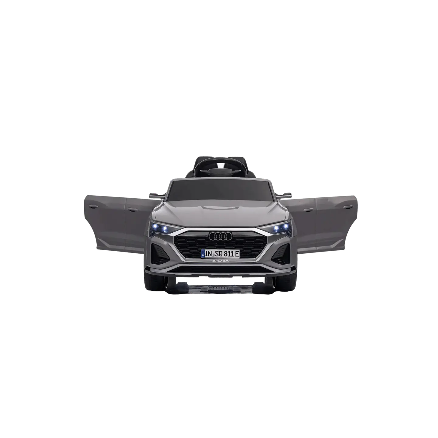 AUDI SQ8 12V Cinza c/ RODAS DE BORRACHA E ASSENTO EM PELE 4
