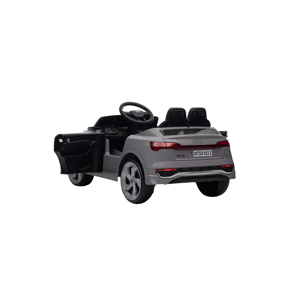 AUDI SQ8 12V Cinza c/ RODAS DE BORRACHA E ASSENTO EM PELE 5
