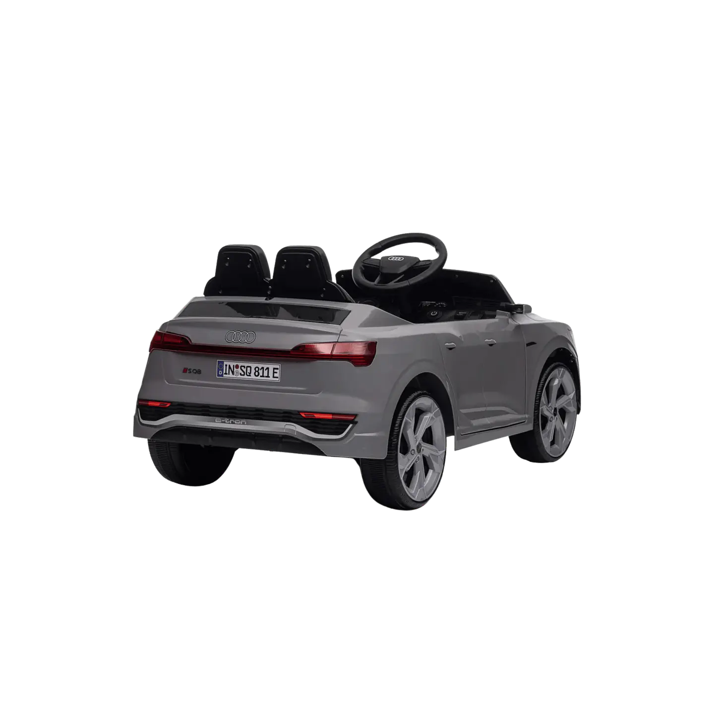 AUDI SQ8 12V Cinza c/ RODAS DE BORRACHA E ASSENTO EM PELE 6