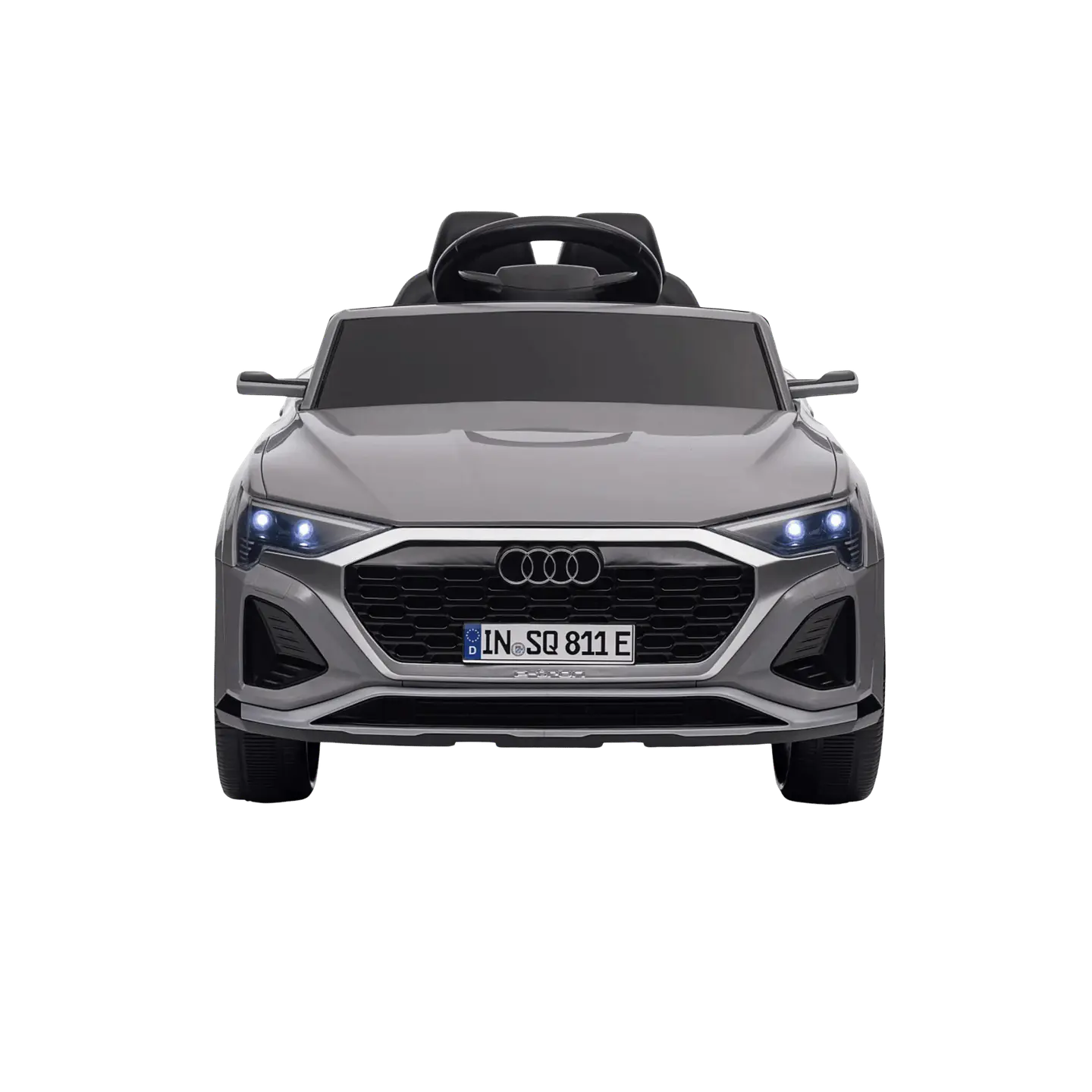 AUDI SQ8 12V Cinza c/ RODAS DE BORRACHA E ASSENTO EM PELE 2