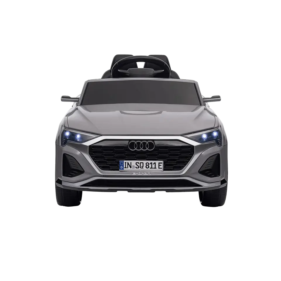 AUDI SQ8 12V Cinza c/ RODAS DE BORRACHA E ASSENTO EM PELE 2