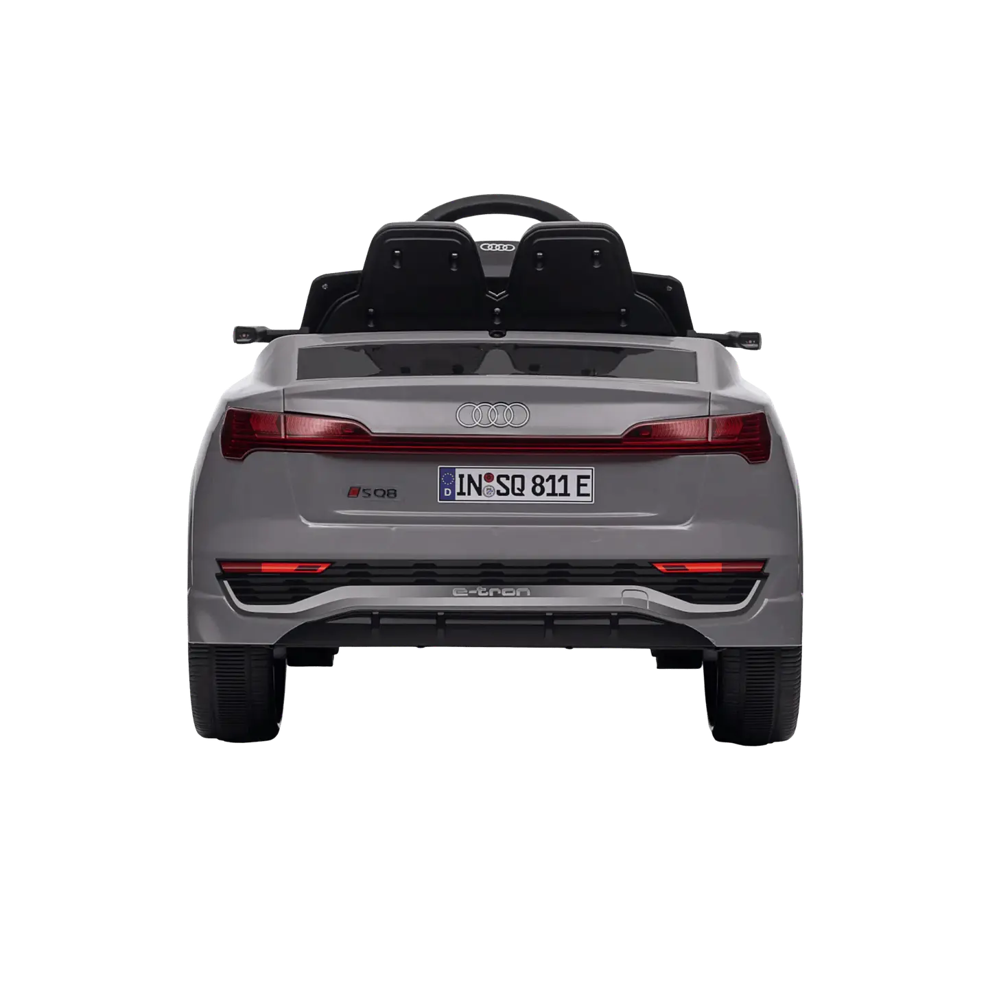 AUDI SQ8 12V Cinza c/ RODAS DE BORRACHA E ASSENTO EM PELE 3