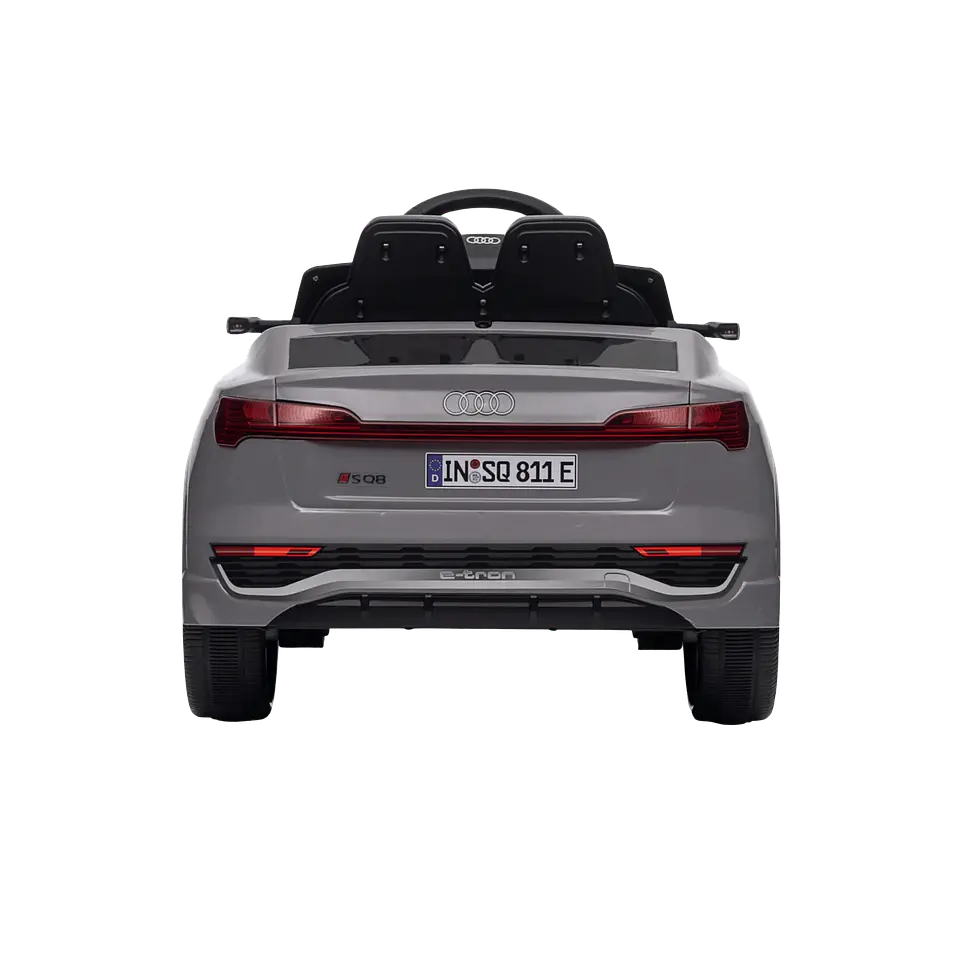 AUDI SQ8 12V Cinza c/ RODAS DE BORRACHA E ASSENTO EM PELE 3