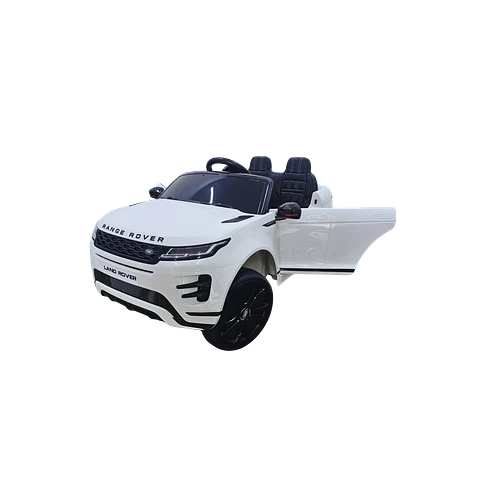 RANGE ROVER EVOQUE 12v Branco c/ RODAS DE BORRACHA E ASSENTO EM PELE