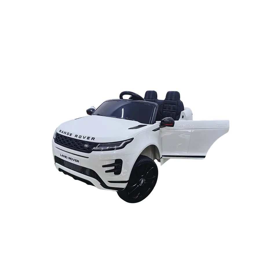 RANGE ROVER EVOQUE 12v Branco c/ RODAS DE BORRACHA E ASSENTO EM PELE 2