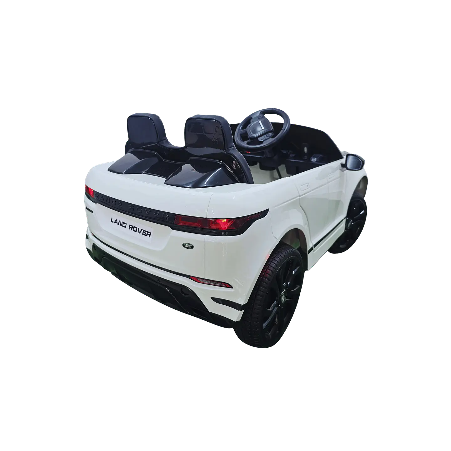 RANGE ROVER EVOQUE 12v Branco c/ RODAS DE BORRACHA E ASSENTO EM PELE 4