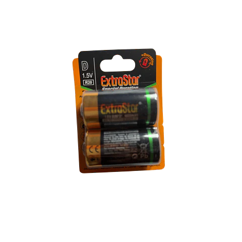 Pilhas EXTRASTAR D 1.5V R20 Pack 2