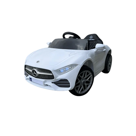 MERCEDES CLS 350 12v BRANCO c/ RODAS DE BORRACHA E ASSENTO EM PELE
