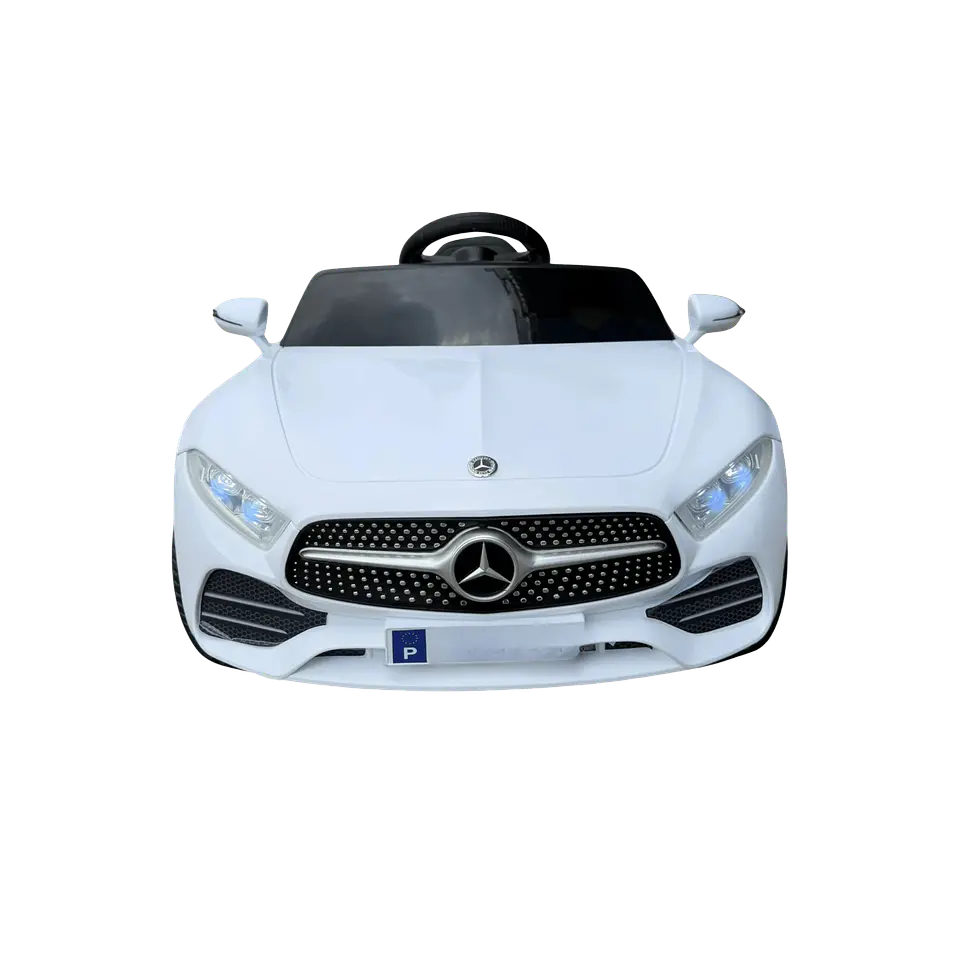 MERCEDES CLS 350 12v BRANCO c/ RODAS DE BORRACHA E ASSENTO EM PELE 2