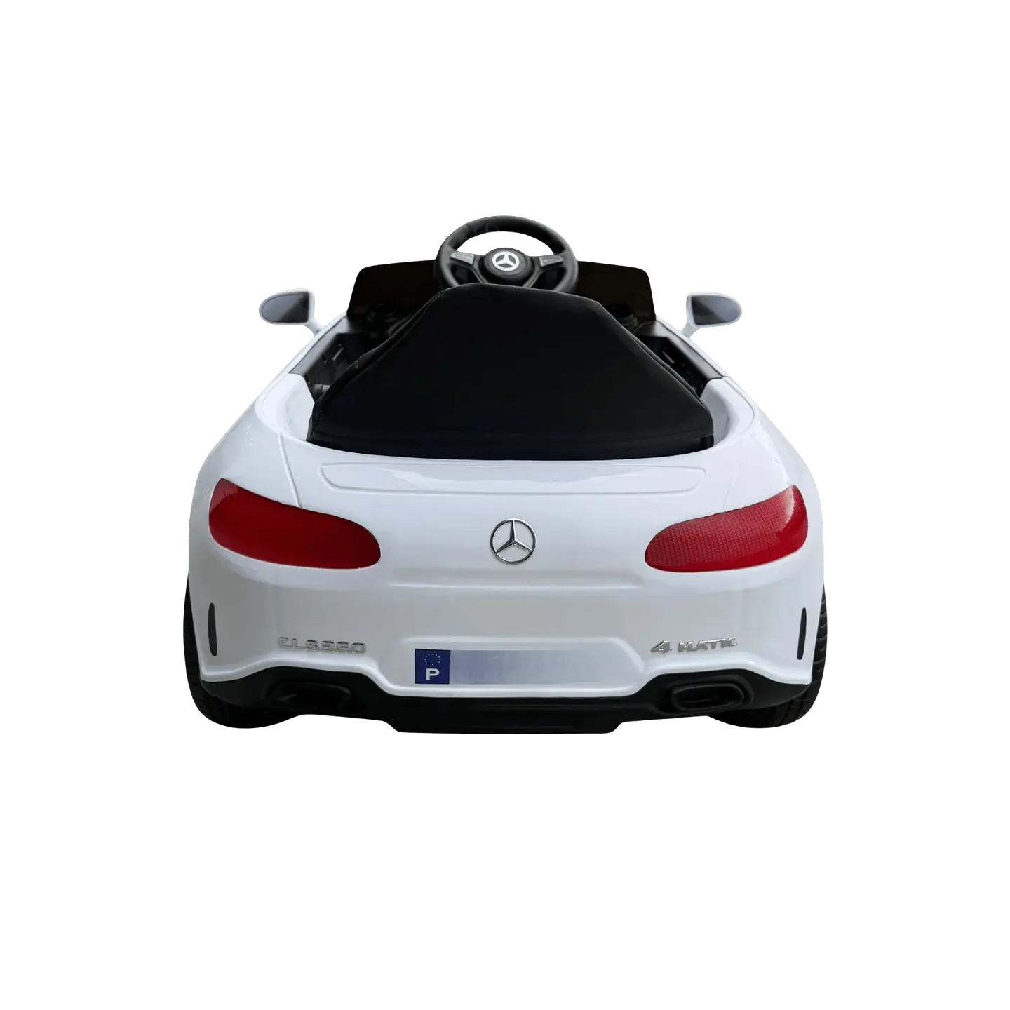 MERCEDES CLS 350 12v BRANCO c/ RODAS DE BORRACHA E ASSENTO EM PELE 5