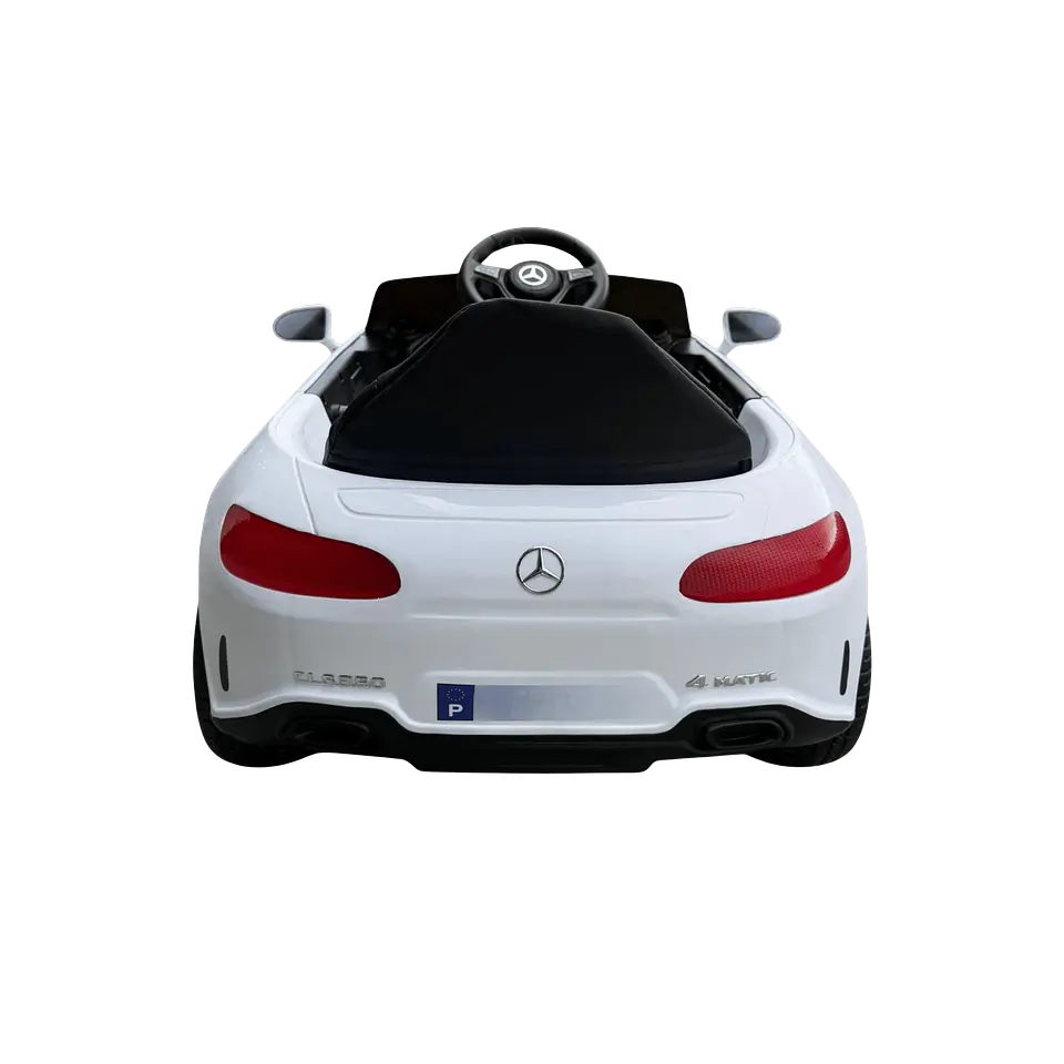MERCEDES CLS 350 12v BRANCO c/ RODAS DE BORRACHA E ASSENTO EM PELE 5