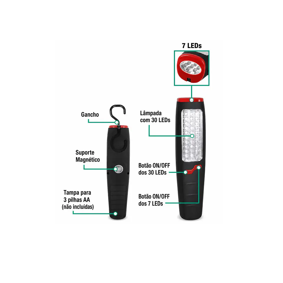 Luz de trabalho multiusos (2 modos de luz) 5