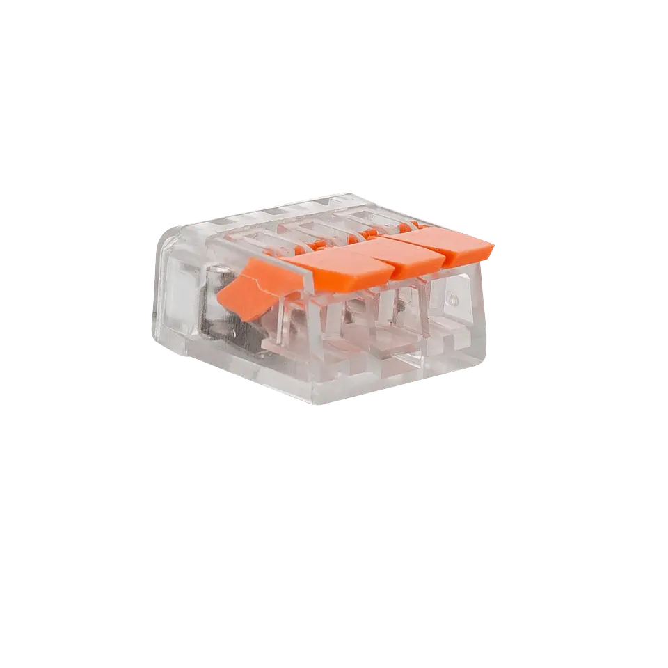 Conectores Rápidos 3 Entradas para Cablo Eléctrico 0.08 - 4 mm² 2