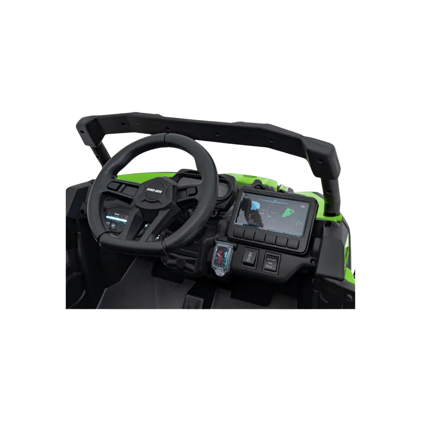 CAN-AM MAVERICK 4x4 24v Verde c/ RODAS DE BORRACHA & ASSENTO EM PELE 9