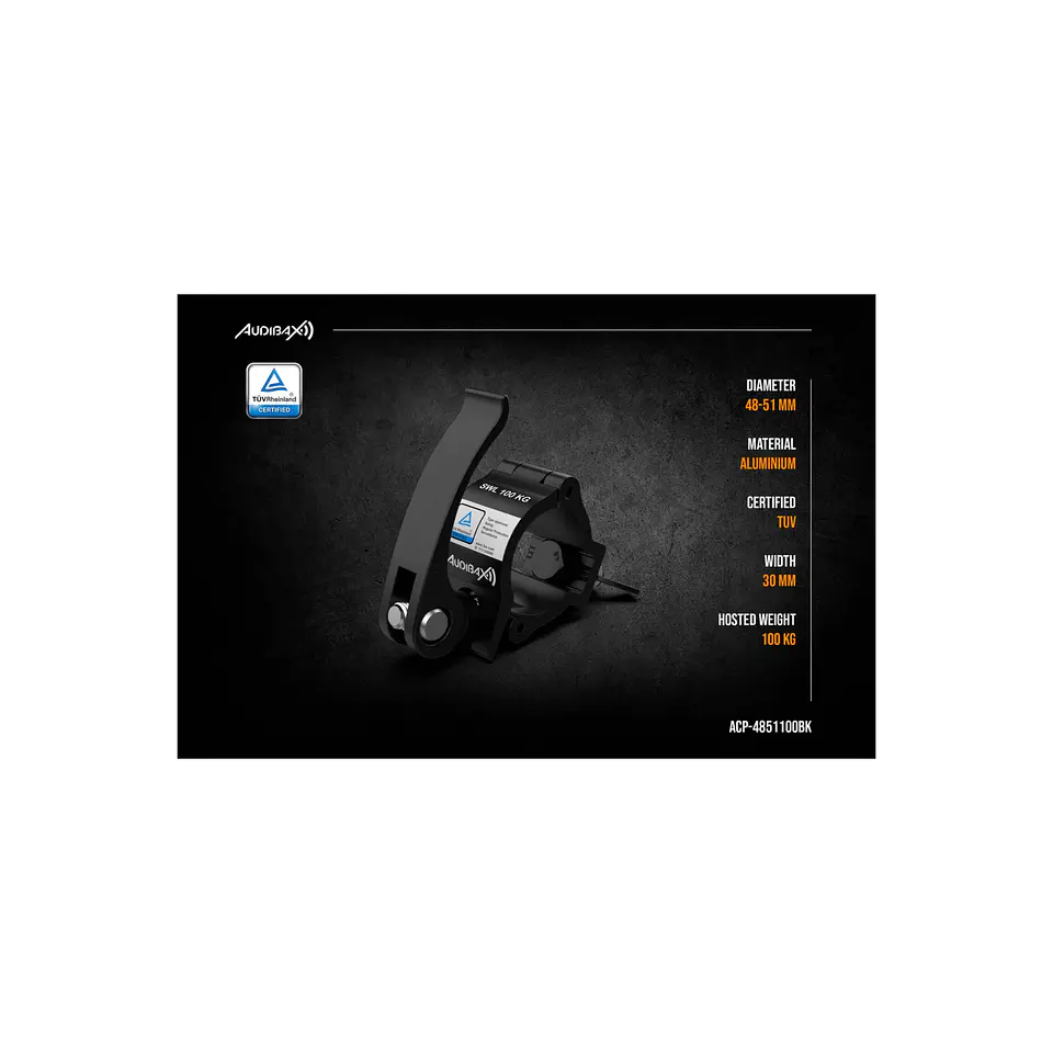 Audibax ACP-4851100BK Garra 48-51mm 100Kg 6