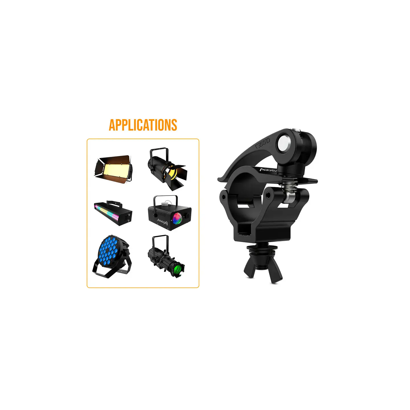 Audibax ACP-4851100BK Garra 48-51mm 100Kg 9