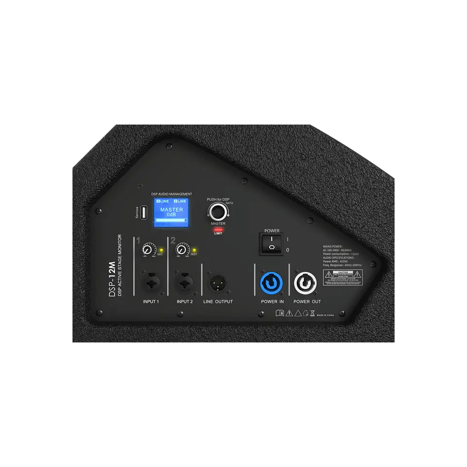 Audibax Pro DSP12M Monitor de Palco Ativo 400W RMS 7