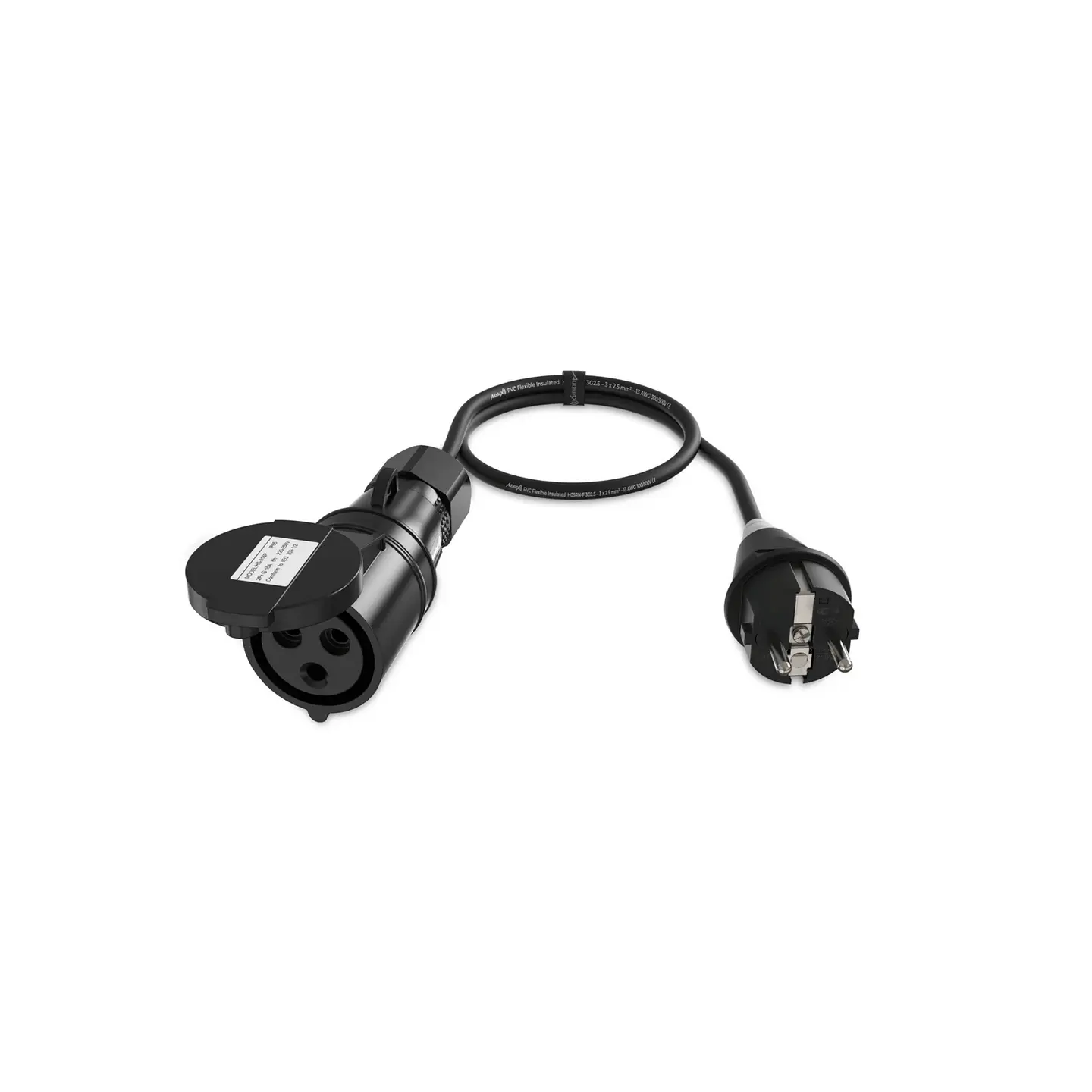 Audibax A-SC-CEE3P-25 Schuko para CEE 16A Cabo Adaptador Fêmea 3P 1m 1