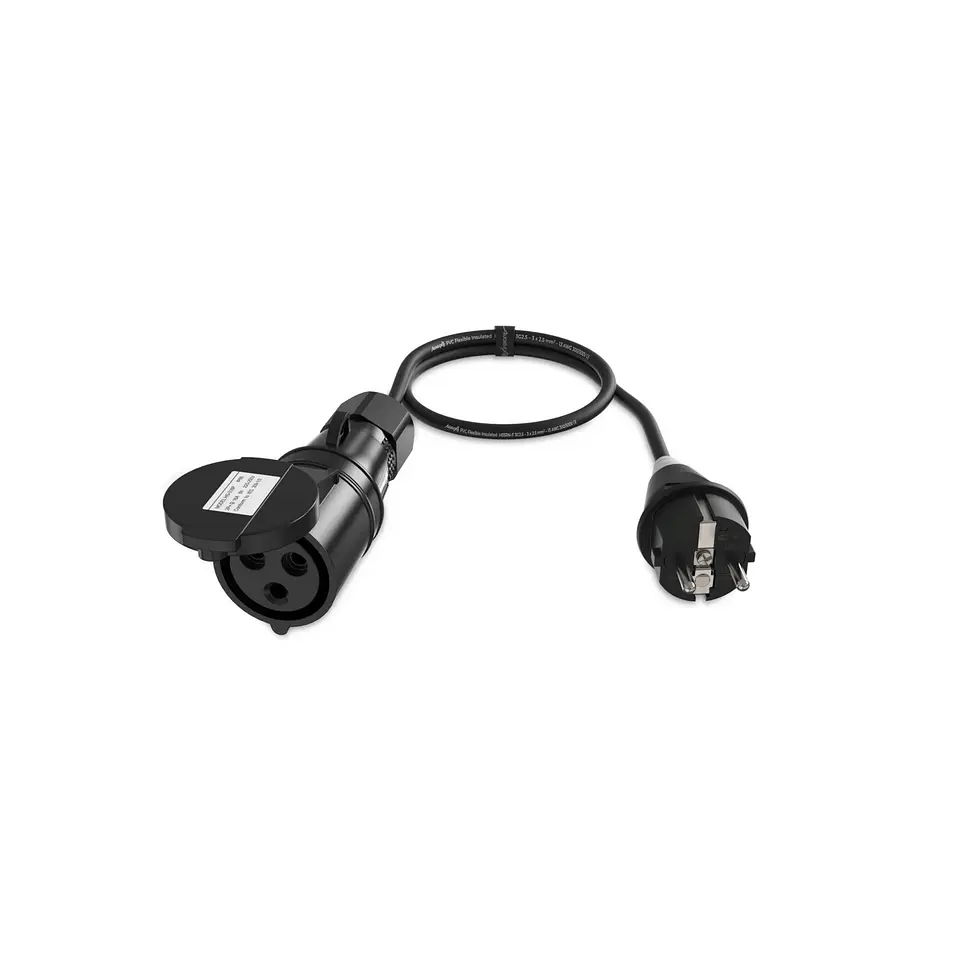 Audibax A-SC-CEE3P-25 Schuko para CEE 16A Cabo Adaptador Fêmea 3P 1m 1