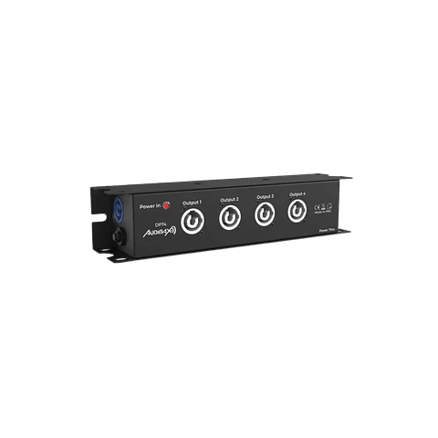 Distribuidor de Energia Audibax DPT4 16A 1 entrada powerCON para 4 saídas powerCON + 1 saída