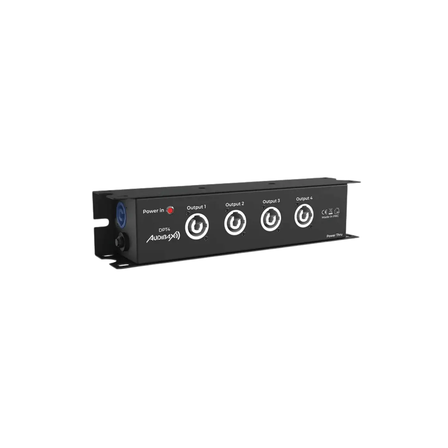 Distribuidor de Energia Audibax DPT4 16A 1 entrada powerCON para 4 saídas powerCON + 1 saída 1