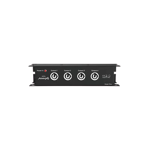 Distribuidor de Energia Audibax DPT4 16A 1 entrada powerCON para 4 saídas powerCON + 1 saída