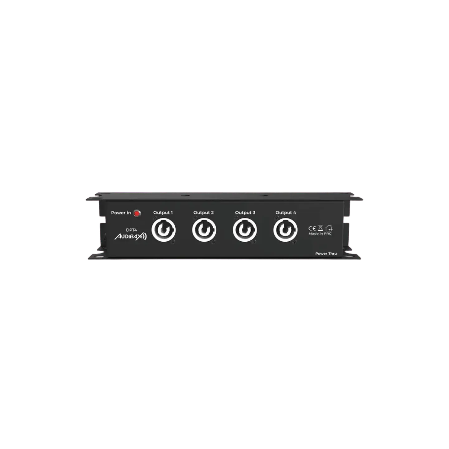 Distribuidor de Energia Audibax DPT4 16A 1 entrada powerCON para 4 saídas powerCON + 1 saída 2