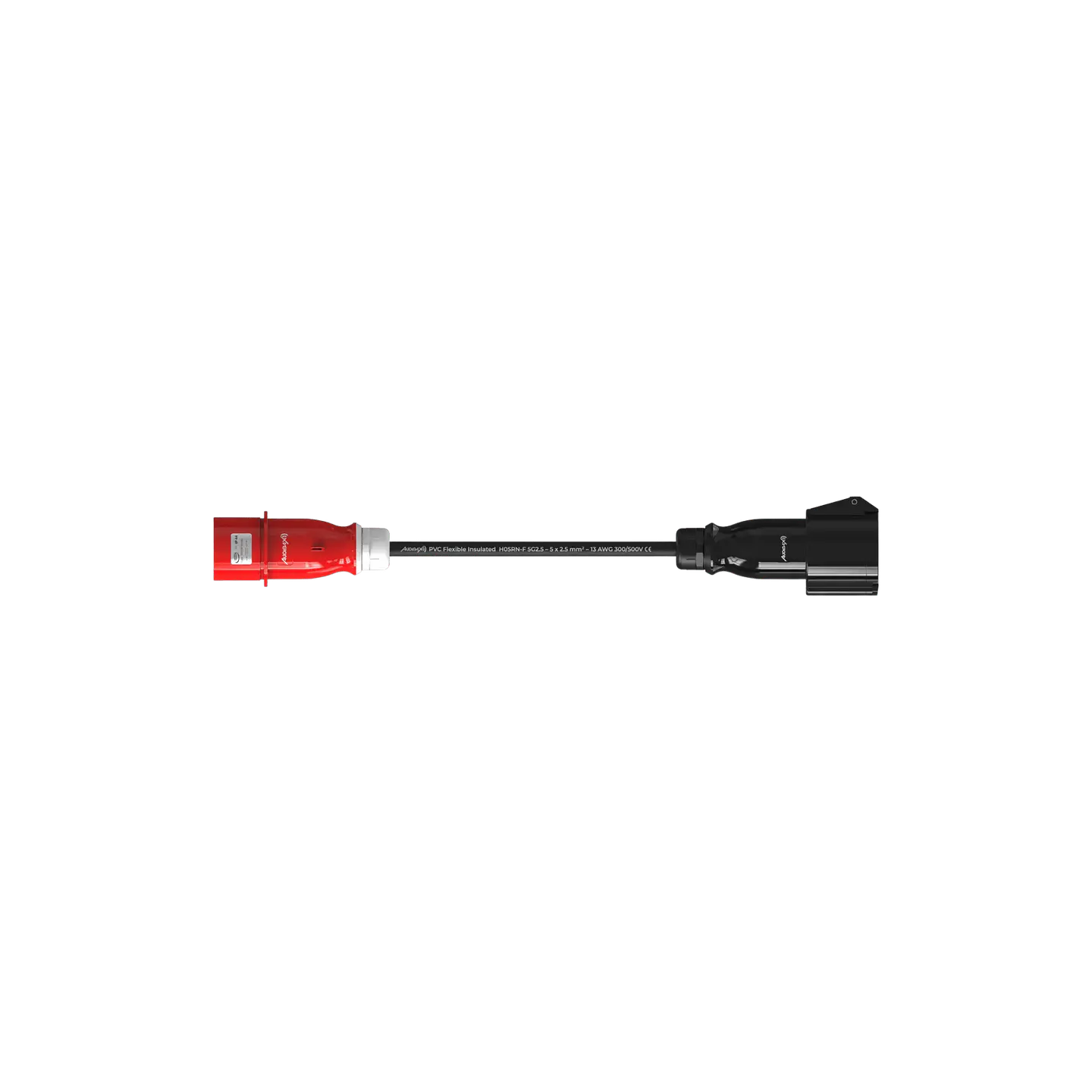 Audibax A-CEE-16-32-25 Cabo Adaptador CEE 16A 5p macho para 32A 5p fêmea 1 m 6