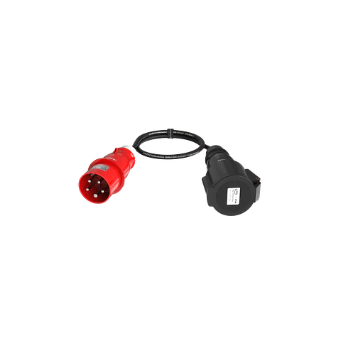 Audibax A-CEE-16-32-25 Cabo Adaptador CEE 16A 5p macho para 32A 5p fêmea 1 m