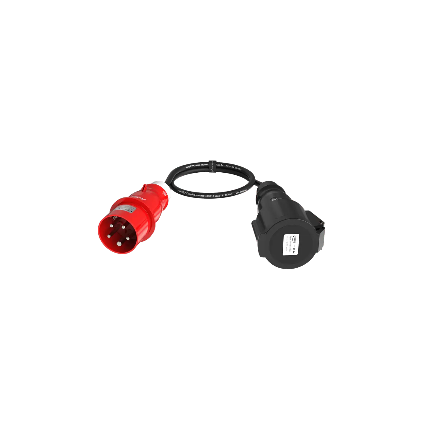 Audibax A-CEE-16-32-25 Cabo Adaptador CEE 16A 5p macho para 32A 5p fêmea 1 m 2