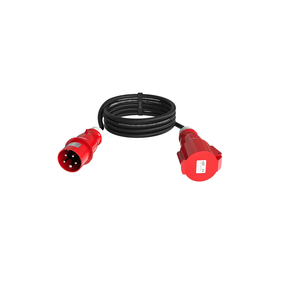 Audibax CEE1000-25-5P CEE Cable 16A 5p macho para 16A 5p fêmea 10 m 1