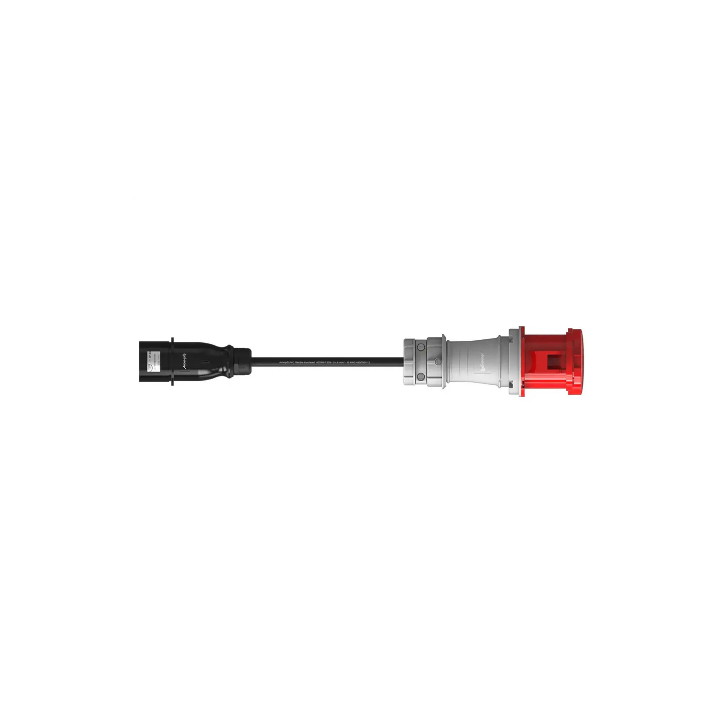 Audibax A-CEE-32-63-60 Cabo Adaptador CEE 16A 5p macho para 63A 5p fêmea 1 m 6