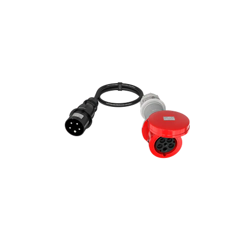 Audibax A-CEE-32-63-60 Cabo Adaptador CEE 16A 5p macho para 63A 5p fêmea 1 m
