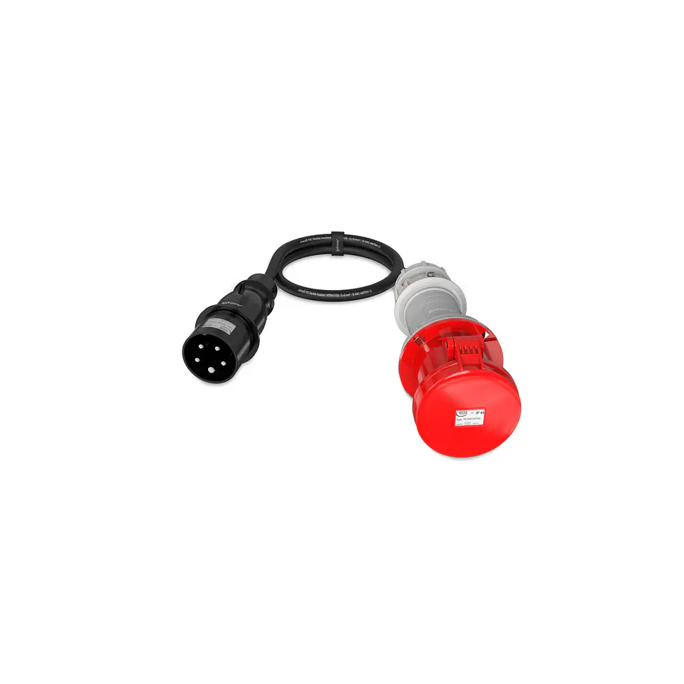 Audibax A-CEE-32-63-60 Cabo Adaptador CEE 16A 5p macho para 63A 5p fêmea 1 m 2