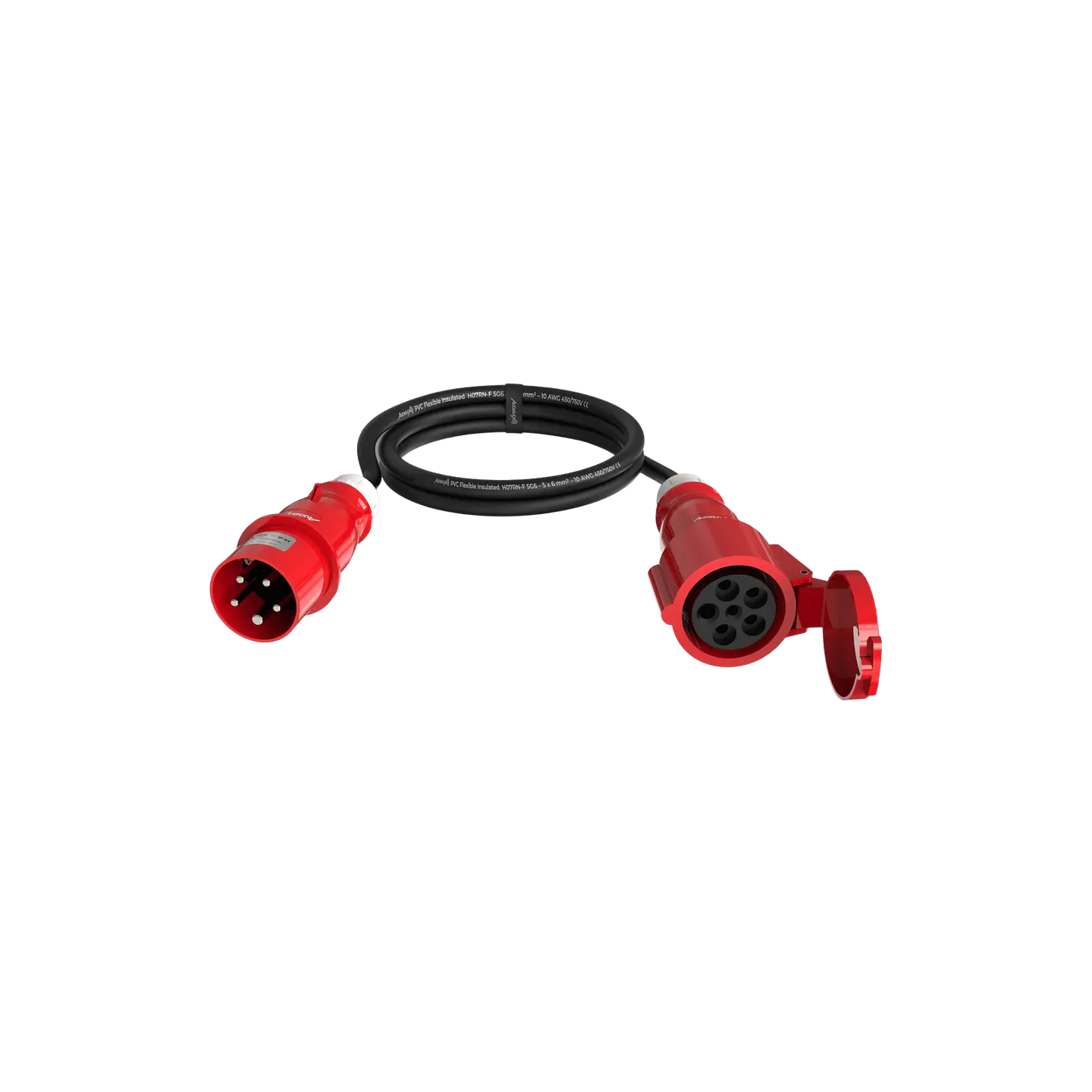 Audibax CEE500-60-5P CEE 32A 5p macho para 32A 5p fêmea 5p cabo 5 m 1