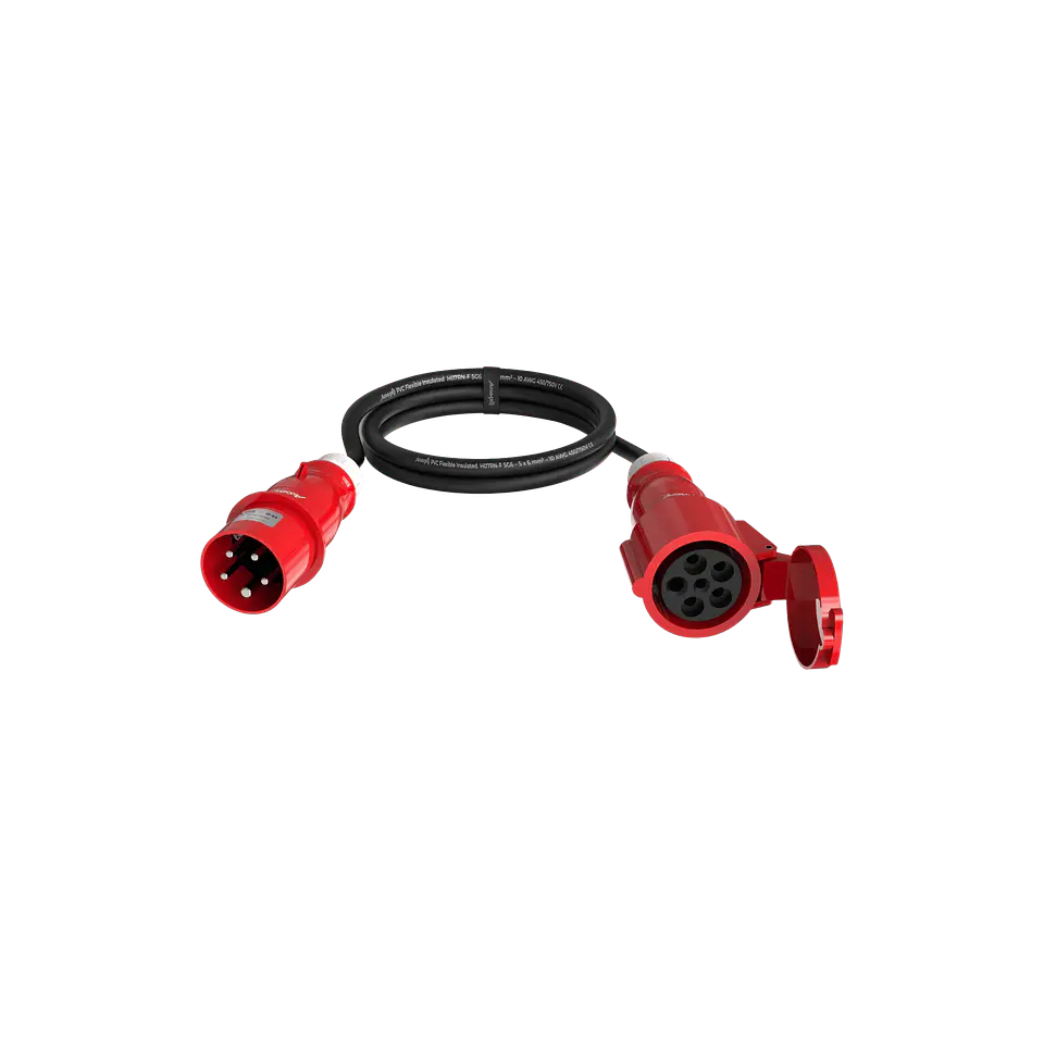 Audibax CEE500-60-5P CEE 32A 5p macho para 32A 5p fêmea 5p cabo 5 m 1