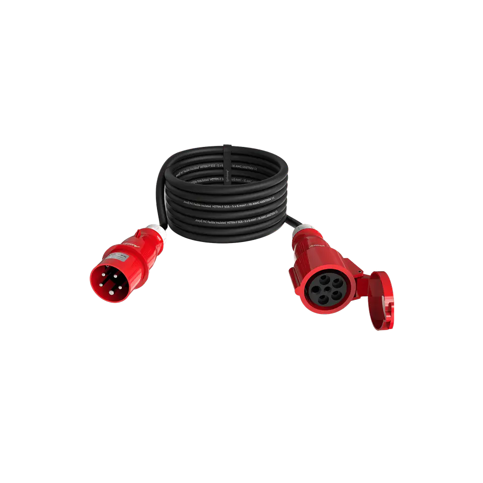 Audibax CEE2500-60-5P CEE Cable 32A 5p macho para 34A 5p fêmea 25 m 1