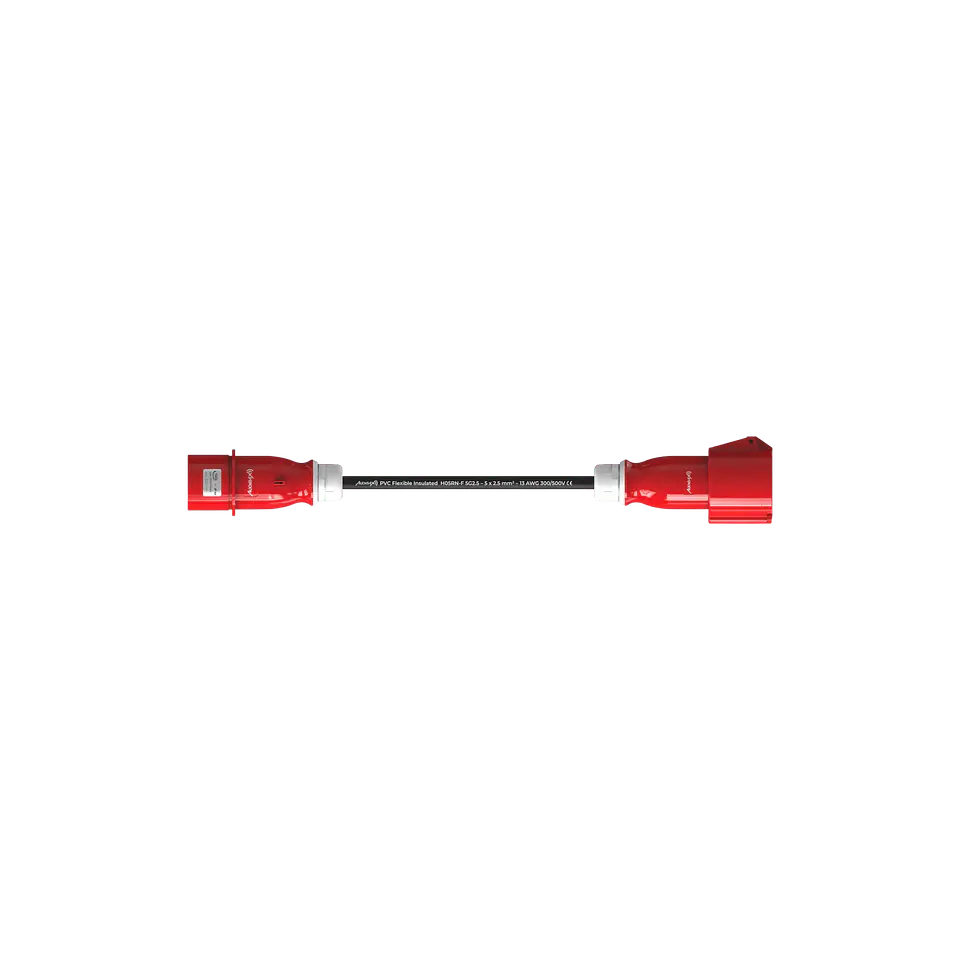 Audibax CEE2500-25-5P CEE Cable 16A 5p macho para 16A 5p fêmea 25 m 6