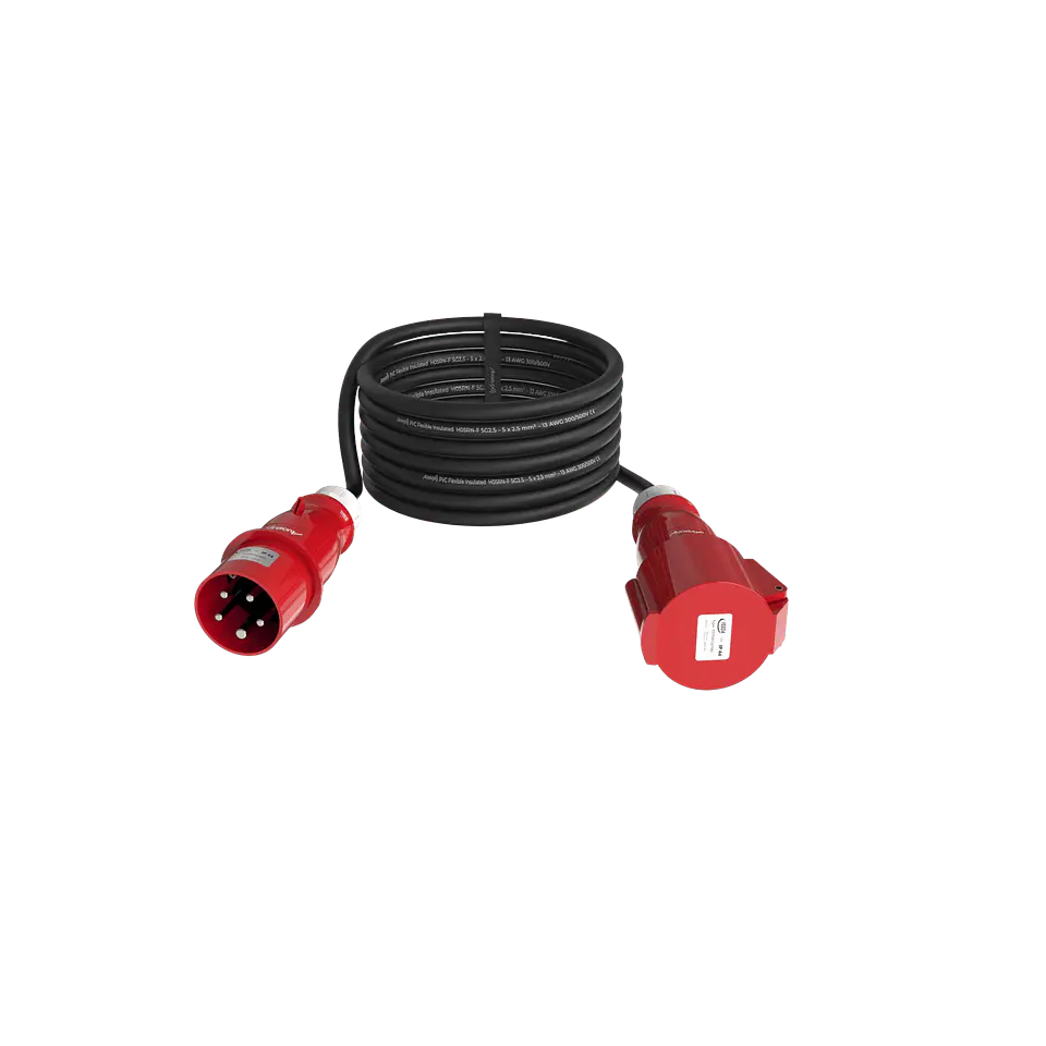 Audibax CEE2500-25-5P CEE Cable 16A 5p macho para 16A 5p fêmea 25 m 2